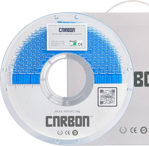 Vista 13 de Filamento para impresora 3D PETG de grado alimentario certificado - CARBON de Comfy Materials - Aprobado por la FDA, seguro para alimentos, probado