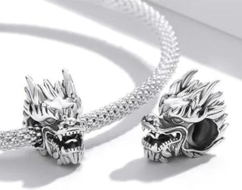 Vista 4 de Dijes de animales de la suerte para pulseras, abalorios de plata de ley 925 original 100% para pulseras
