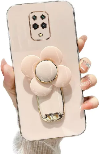 Vista 26 de Miagon - Funda con soporte para Xiaomi Redmi A1, galvanizado suave TPU protector delgado a prueba de golpes con molinete giratorio soporte de flores