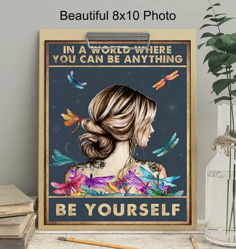 Vista 4 de Arte de pared bohemio con citas positivas, regalos de aliento para mujeres, adolescentes, niñas, carteles motivacionales, frases inspiradoras