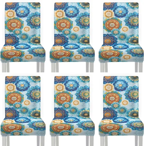 Vista 41 de Rnyleeg Juego de 1 funda para sillas de comedor con diseño de mariposa y rosa azul, elegante, suave, lavable, para cocina, hotel, ceremonia