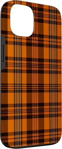 Vista 3 de iPhone 13 Otoño Plaid Halloween Naranja y Negro Acción de Gracias Otoño Caso