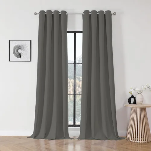 Vista 59 de Joydeco Cortinas opacas para dormitorio de 72 pulgadas de largo, 2 paneles de cortinas con aislamiento térmico para oscurecer la habitación