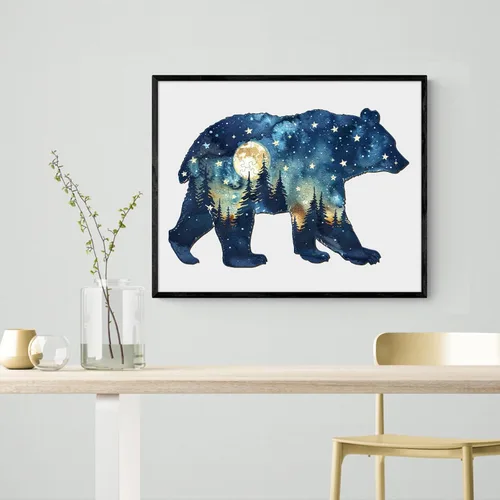 Vista 6 de Rompecabezas de Madera para Adultos - Rompecabezas de Madera de Oso Astral - Rompecabezas Únicos de Madera con Forma de Animal para Adultos