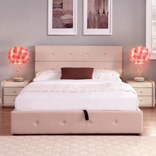 Vista 8 de ZYLEISENBAO Lámpara de Flor de Rosa Rosa Romántica Lámpara de Mesita de Noche Princesa Lámpara de Mesa de Flor para Mesita de Noche Luz de Rosado
