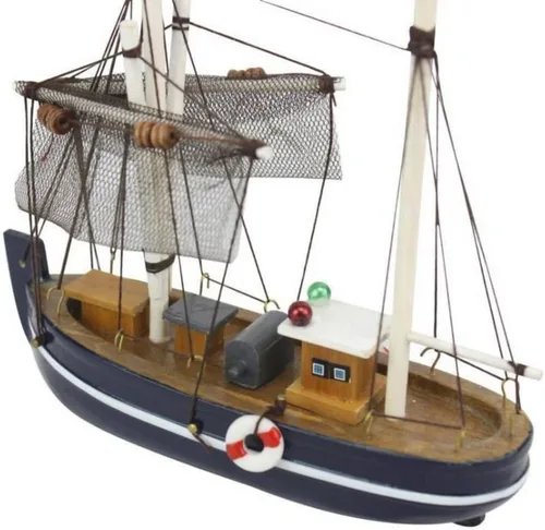 Vista 3 de Hampton Nautical Barco de pesca modelo de captura fina de madera de 6