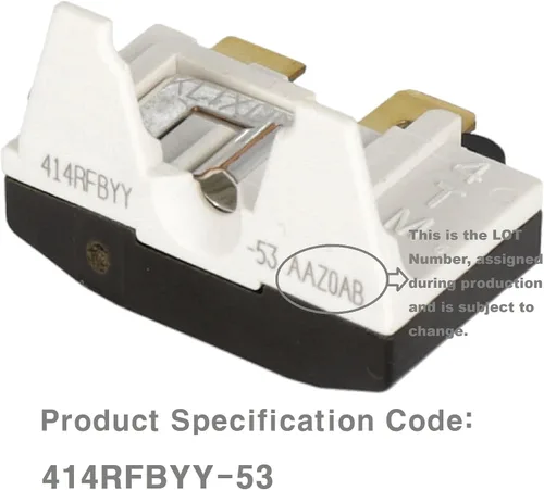Vista 3 de Protector de sobrecarga WR8X122 (4TM 414RFBYY-53) Pieza de repuesto para refrigerador GE GOODS-PRO Overload Protector WR8X122