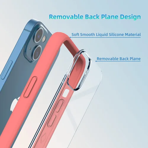 Vista 3 de Compatible con iPhone 13 Mini Bumper Case 5.4 pulgadas, [Protección de borde elevado] [Antihuellas] [Antihuellas] Funda protectora suave y delgada