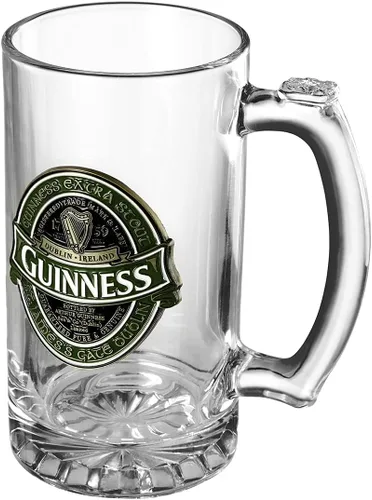 Vista 4 de Guinness Green Collection Tankard - Taza grande de vidrio para cerveza