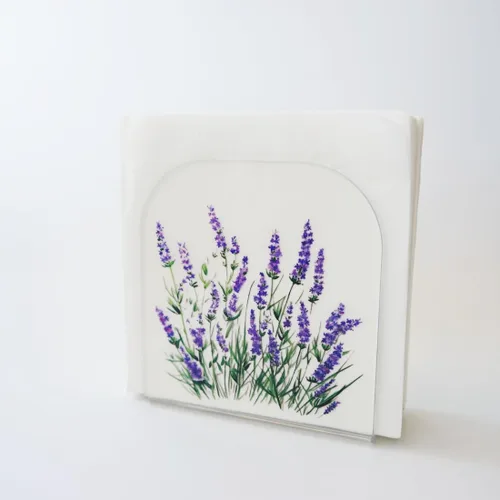 Vista 8 de Acrílico transparente cristal decorativo otoño/otoño arce tema mesa servilleta titular para mesa/dispensador de tejido independiente