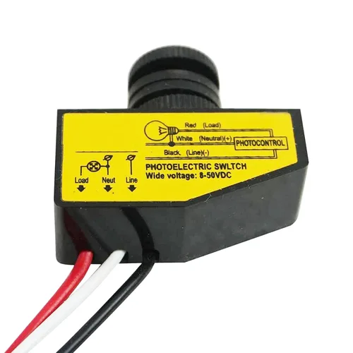 Vista 6 de Interruptor de control de luz de fotocélula CC 12V 24V 36V 48V, 3.5A Fotocélula de encendido automático apagado sensor de luz de encendido y apagado