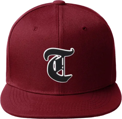 Vista 561 de Daxton Gorra clásica con visera de billete plano con letras del alfabeto inglés antiguo de la A a la Z