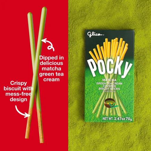 Vista 3 de Pocky - Palito de galletas, té verde matcha, 2.47 onzas (paquete de 10)