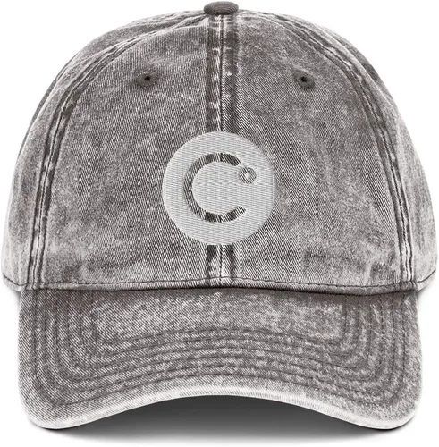 Vista 3 de Sombrero Celsius (Gorra de sarga de algodón vintage bordada) CEL Crypto