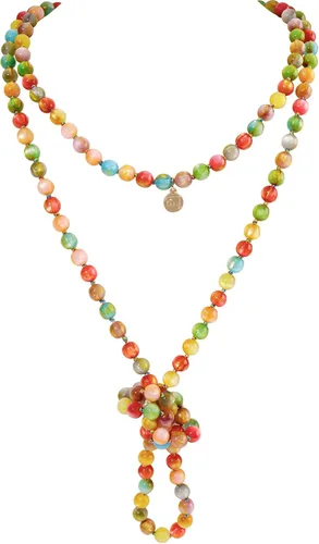 Vista 17 de Firstmeet Collar largo de cuentas de moda con nudo de cuerda, versátil, 60 pulgadas, joyería de disfraz para mujer Aqua Sky AB