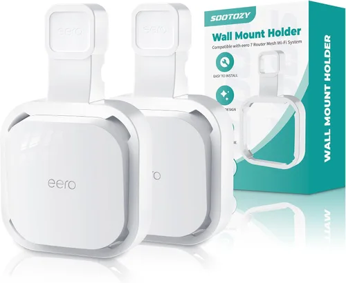 Vista 10 de Soporte de montaje en pared para eero 7 router Mesh Wi-Fi System – Sin cables desordenados, soporte de pared para extensor eero 7, soporte