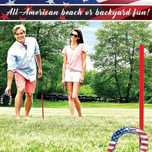 Vista 4 de Franklin Sports Horseshoes Sets - Game Sets for Adults + Kids - Includes (4) Horseshoes and (2) Ground Stakes