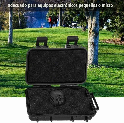 Vista 3 de Funda protectora impermeable, funda de almacenamiento a prueba de golpes al aire libre con esponja para cargar el disco duro del teléfono