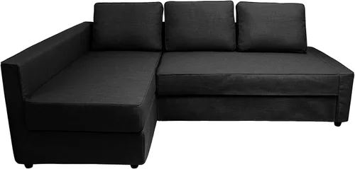 Vista 13 de IKEA Friheten - Funda de sofá cama para sofá cama pequeño, fundas de sofá para sala de estar con cojín y fundas de almohada (S-12, diván derecho)