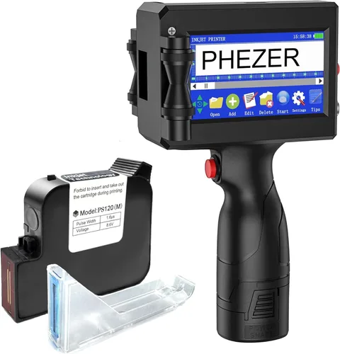 Vista 4 de Phezer Cartucho de tinta de secado rápido de 1 pulgada 2.4 fl oz para impresora de inyección de tinta de mano P15-1 Cartucho de tinta impermeable
