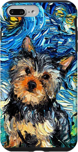 Vista 12 de iPhone 16 Yorkshire terrier Starry Night Cute Yorkie Dog Art por Aja Case