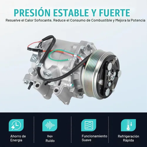 Vista 4 de Compresor de CA con embrague de A/C para Honda Civic 1.8L 2012 2013 2014 2015 (modelo Exc Si), se adapta a Acura ILX 2.0L 2013 2014 2015, CO 9779C