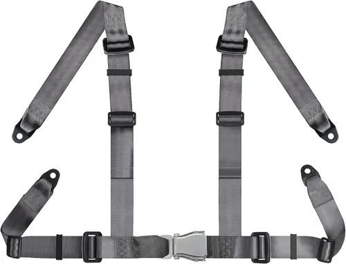 Vista 9 de Yakitoko Universal Set de arnés de seguridad de 4 puntos 2" Negro, se adapta a Go Kart, UTV, ATV, carreras