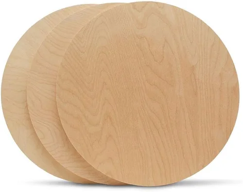 Vista 4 de Woodpeckers - Círculos de madera de 12 pulgadas, 1/2 pulgada de grosor, placas de abedul sin acabado, paquete de 1 círculo de madera de 12 pulgadas