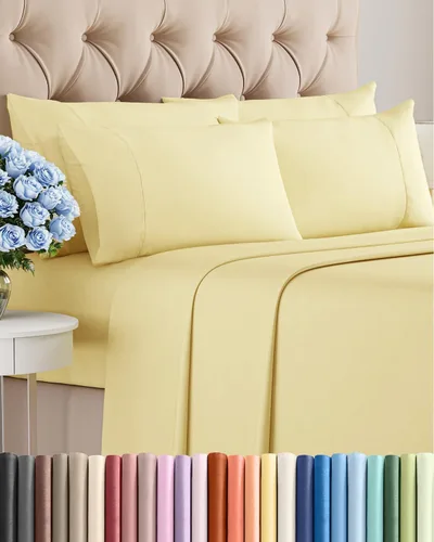 Vista 82 de Juego de sábanas Twin de 4 piezas - Cómodo, transpirable y refrescante - Juego de ropa de cama de lujo de hotel ultrasuave con bolsillos profundos