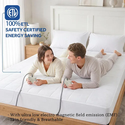 Vista 5 de Sealy - Protector de colchón eléctrico tamaño Queen 10 ajustes de calor, lavable a máquina