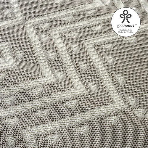Vista 6 de Fab Habitat - Alfombra de exterior azteca, impermeable, resistente a la decoloración, sin arrugas, plástico reciclado de primera calidad, a rayas