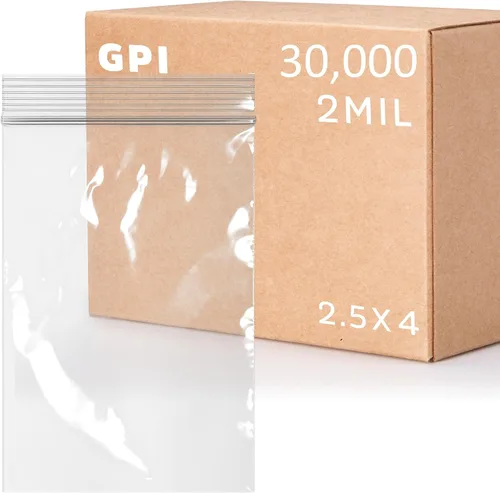 Vista 19 de GPI - Paquete de 100 bolsas de plástico transparente con cremallera de 1 x 1 pulgada de grosor, bolsas de plástico transparente con cierre