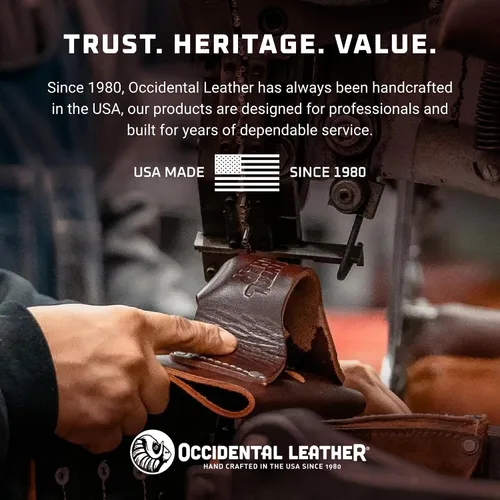 Vista 6 de Occidental Leather Juego de cinturón de herramientas ajustable para ajustar, 23 bolsillos y portaherramientas, fabricado en Estados Unidos