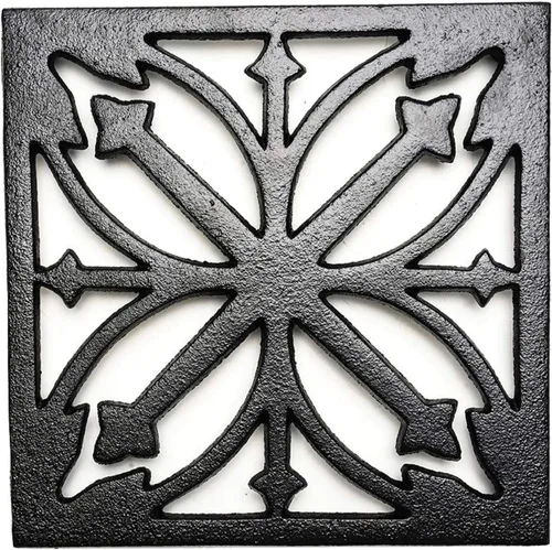 Vista 11 de Sungmor Salvamanteles de hierro fundido resistente, salvamanteles decorativos a prueba de óxido para cocina o mesa de comedor, 6.3 x 5.1 pulgadas