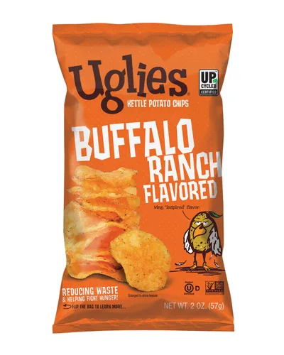 Vista 15 de UGLIES Patatas fritas cocidas en hervidor de agua, aperitivos sin gluten, patatas fritas Kosher, aperitivos sin OMG para niños u oficina, bolsas