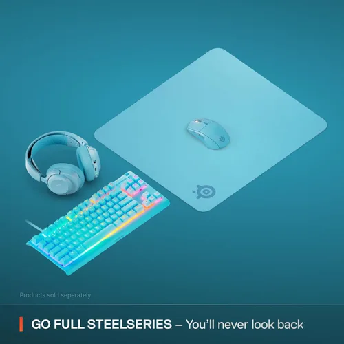 Vista 7 de SteelSeries QcK - Alfombrilla de mouse para juegos de tela, superficie microtejida exclusiva, optimizada para sensores de juegos, control máximo