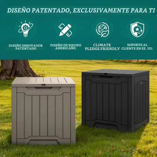 Vista 8 de YITAHOME Juego de 2 cajas de cubierta de 31 galones Negro