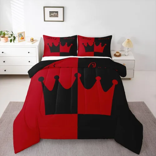 Vista 18 de Erosebridal Juego de edredón para parejas, juego de ropa de cama tamaño individual con lentejuelas doradas con purpurina dorada, edredón acolchado
