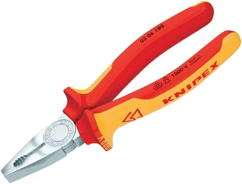 Vista 17 de Knipex 03 06 160 SB Alicates Combinados 6,3" con asas aisladas en envases blister