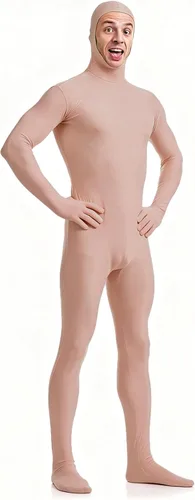 Vista 17 de VSVO Body completo Zentai de cara abierta de elastano para adultos y niños Verde militar