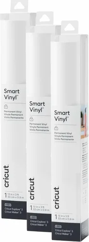 Vista 19 de Cricut Vinilo permanente inteligente, negro, paquete de 3 rollos de 3 pies (13"x36") vinilo adhesivo para manualidades, corte sin tapete para cortes
