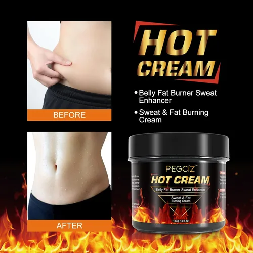 Vista 7 de Crema de sudor caliente, crema quemadora de grasa para vientre, crema natural potenciadora del sudor para hombres y mujeres, crema de entrenamiento