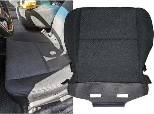 Vista 4 de SecosAutoparts Funda de asiento de tela inferior del lado del conductor negra compatible con Chevrolet Silverado 1500 2500 3500 GMC Sierra Tahoe