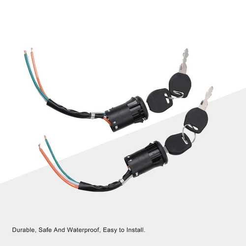 Vista 4 de GOOFIT Llave de interruptor de encendido de 3 cables para 50 cc, 70 cc, 90 cc, 110 cc, 150 cc, 200 cc, 250 cc, Go Kart, duna, buggy, buggies, ATV