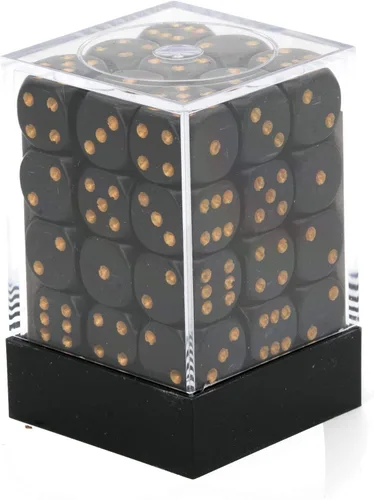 Vista 3 de Chessex CHX25828 Dice-Opaque: 36D6 Juego Negro/Oro