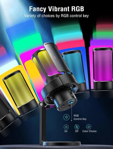 Vista 4 de FIFINE Auriculares USB para jugadores y PC de computadora, auriculares para juegos de transmisión con sonido envolvente 7.1, micrófono desmontable