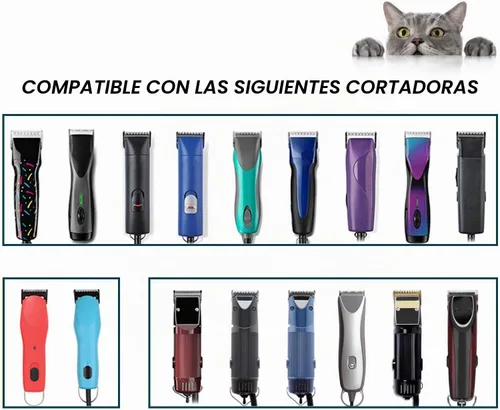 Vista 6 de Juego de cuchillas desmontables negras para perros compatibles con Andis Negro
