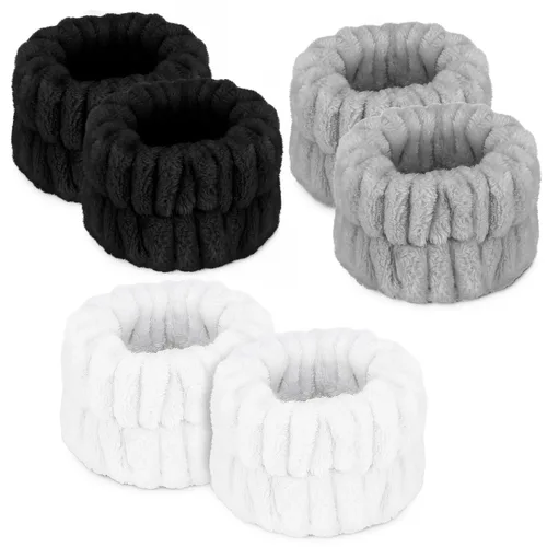 Vista 8 de Toallas de muñeca para mujer para lavar la cara, toalla de microfibra para spa, pulseras absorbentes, banda para el sudor para niñas que evitan que