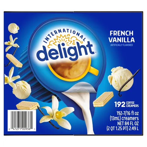 Vista 9 de International Delight - Vainilla Francesa, cremas para café de una porción, 192 unidades (1 paquete), crema para café no láctea apta para almacenar