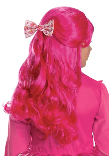 Vista 2 de Peluca de Disfraz Rosa para Niña Disney Descendants 5 Multicolor